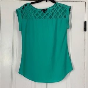 Green Cutout Shirt